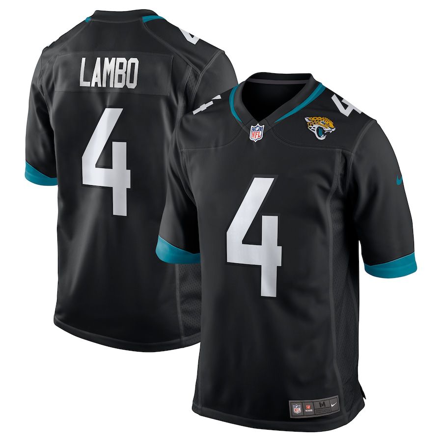 Men Jacksonville Jaguars #4 Josh Lambo Nike Black Game NFL Jersey->jacksonville jaguars->NFL Jersey